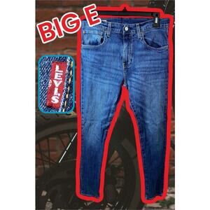 Levis Big E Jeans Mens 31 x 32 * Premium Denim Blue 5 Pocket Tapered Logo